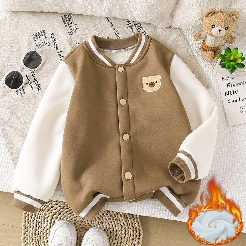 Toddler Boy Winter Fleece Jacket - 어린이 양털 야구 재킷 소년 소녀