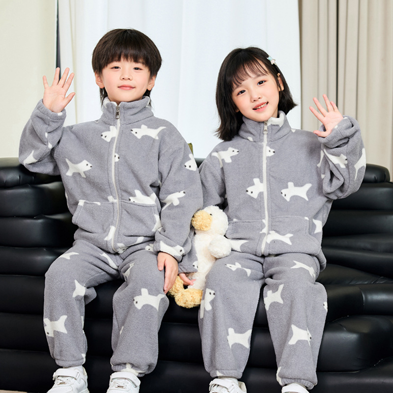 유아용 겨울용 두꺼운 코랄 플리스 파자마 세트, 귀여운 - Toddler Boy Winter Fleece Jacket 리뷰 및 가격