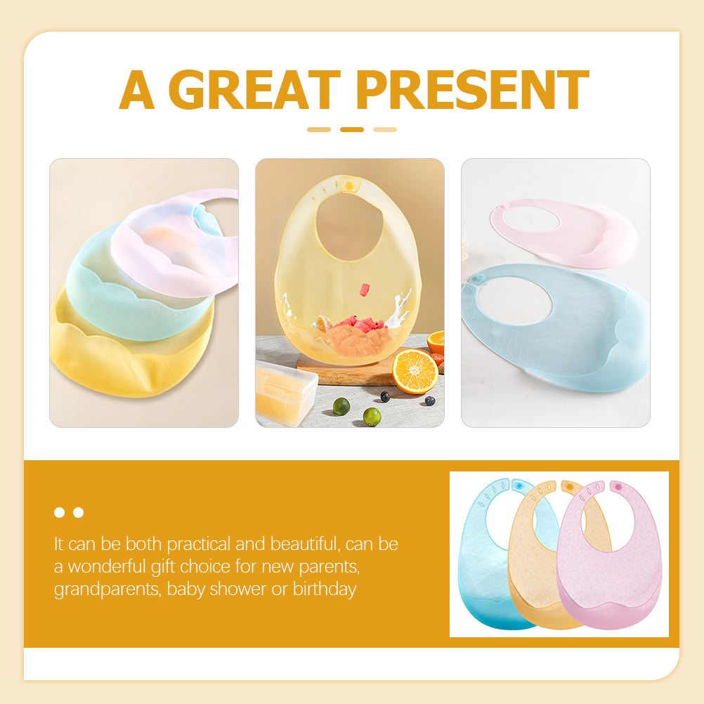 실리콘 소재의 아기 턱받이 3개 세트 – 부드럽고 유연 - Waterproof Baby Bibs Silicone 리뷰 및 가격